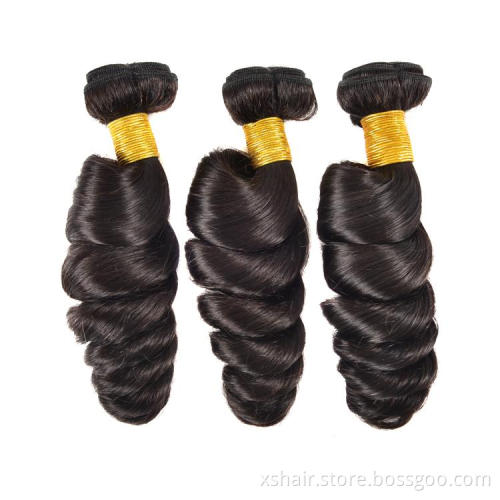 Raw Mink Brazilian Human Weave With Closure Frontal Deep Loose Wave Virgin Hair Frontal And Bundles Human Hair